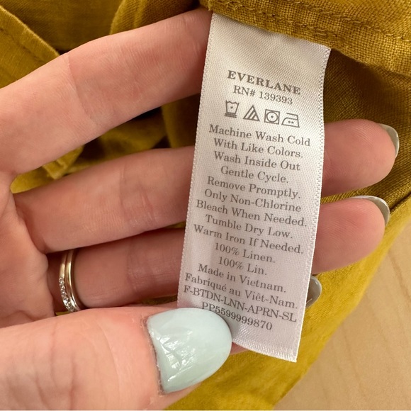 Everlane Linen Button Front Apron Tank | NWT - Picture 4 of 7